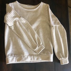 Lucky Brand stripped crew neck sweatshirt